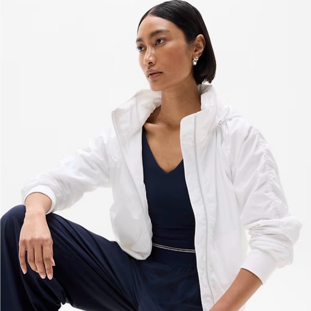 Athleta Women's White Bomber Jacket